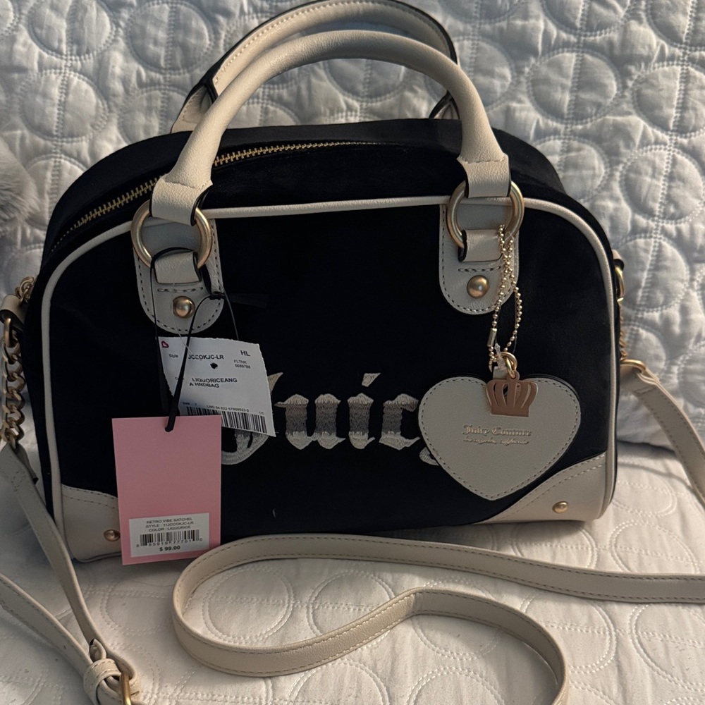 Juicy Couture Black and White Satchel